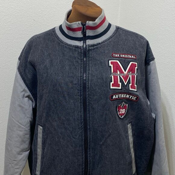 Disney Store Mickey Mouse Letterman/ Bomber Jacket Size Small Full Zip - Picture 3 of 9